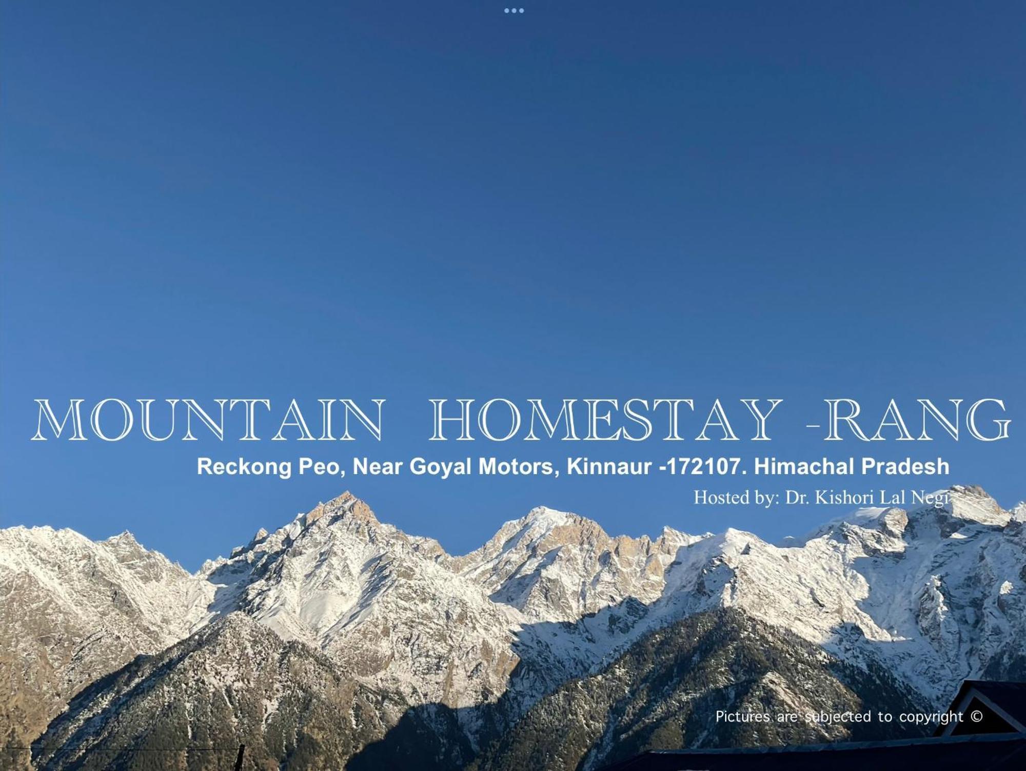 Mountain Home Stay: Serene Retreat in Reckong Peo Kalpa Exterior photo